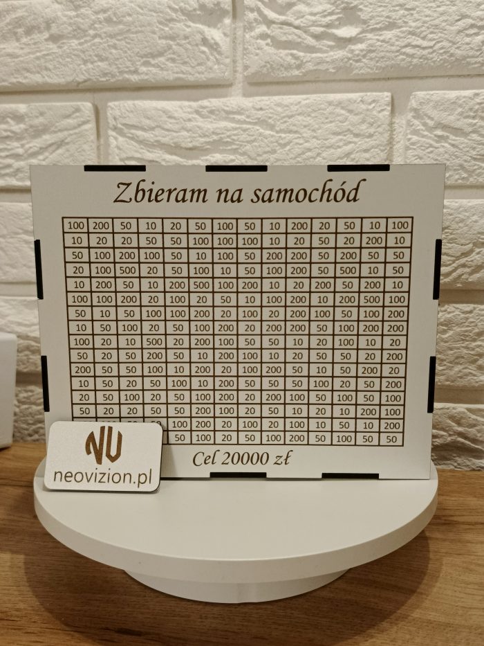 Skarbonka zbieram na samochód 20000 zł