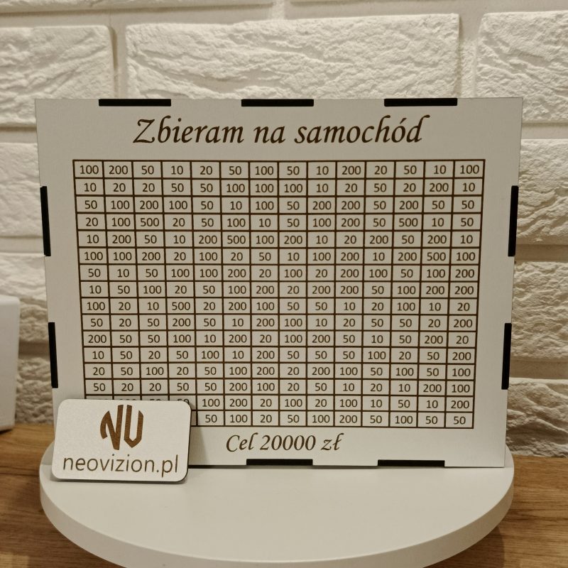 Skarbonka zbieram na samochód 20000 zł